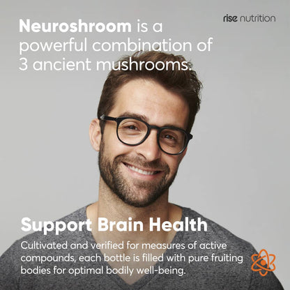 Neuroshrooms - Organic Lion's Mane, Cordyceps, Reishi 90 ct