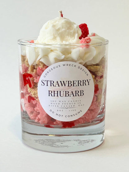 Strawberry Rhubarb Dessert Candle 