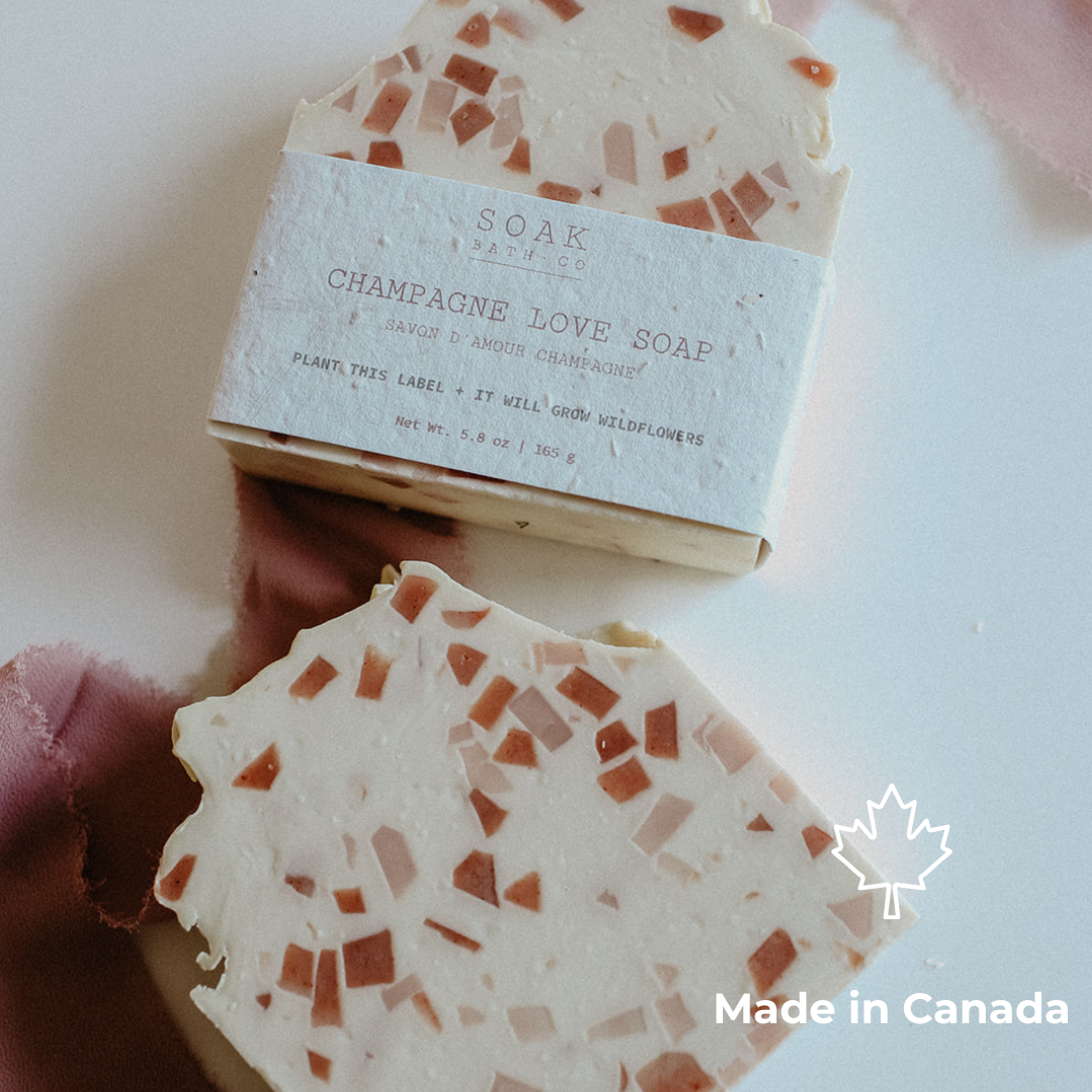 Champagne Love Soap Bar - Canadian Made