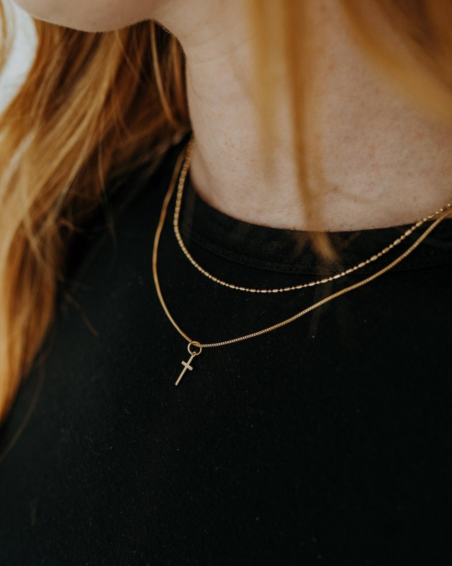 Dainty Cross Necklace: 16