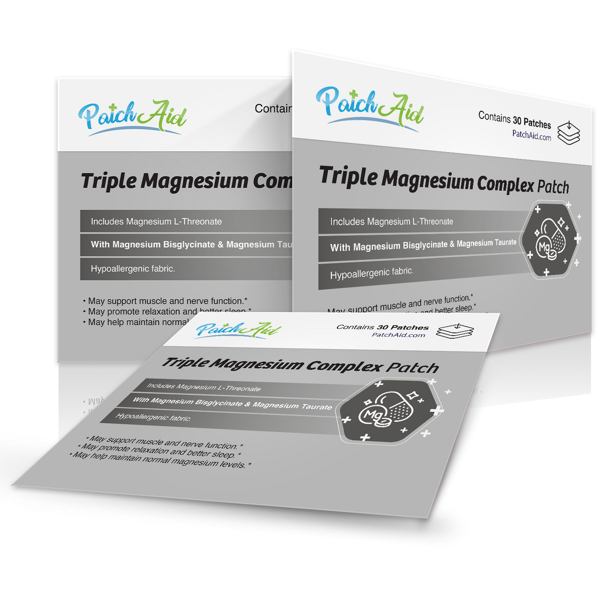 Triple Magnesium Complex Patch - Relaxation & Muscle Support: 1-Pack
