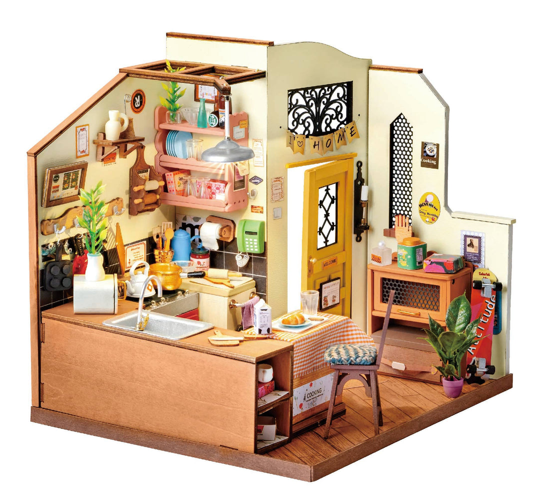 DIY Miniature House Kit: Homey Kitchen