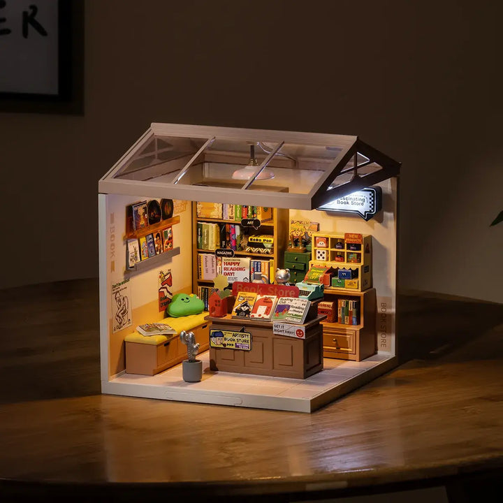 DIY Miniature House Kit: Fascinating Book Store