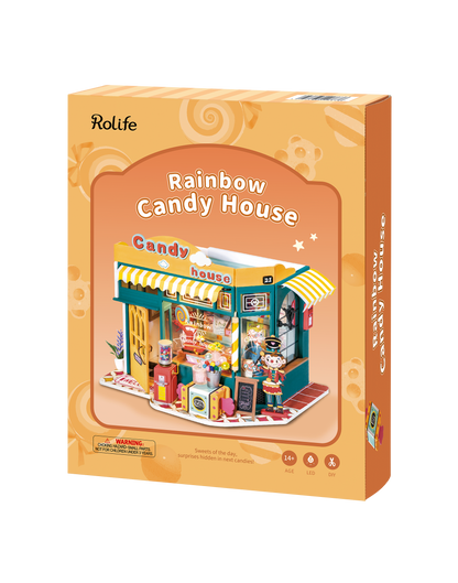 DIY Miniature House Kit: Rainbow Candy House