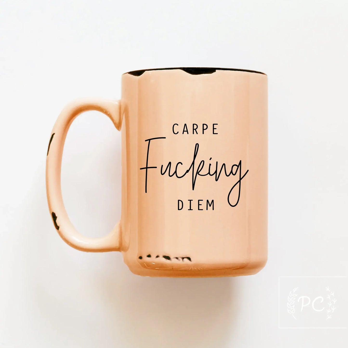 Carpe fucking diem | ceramic mug: Green