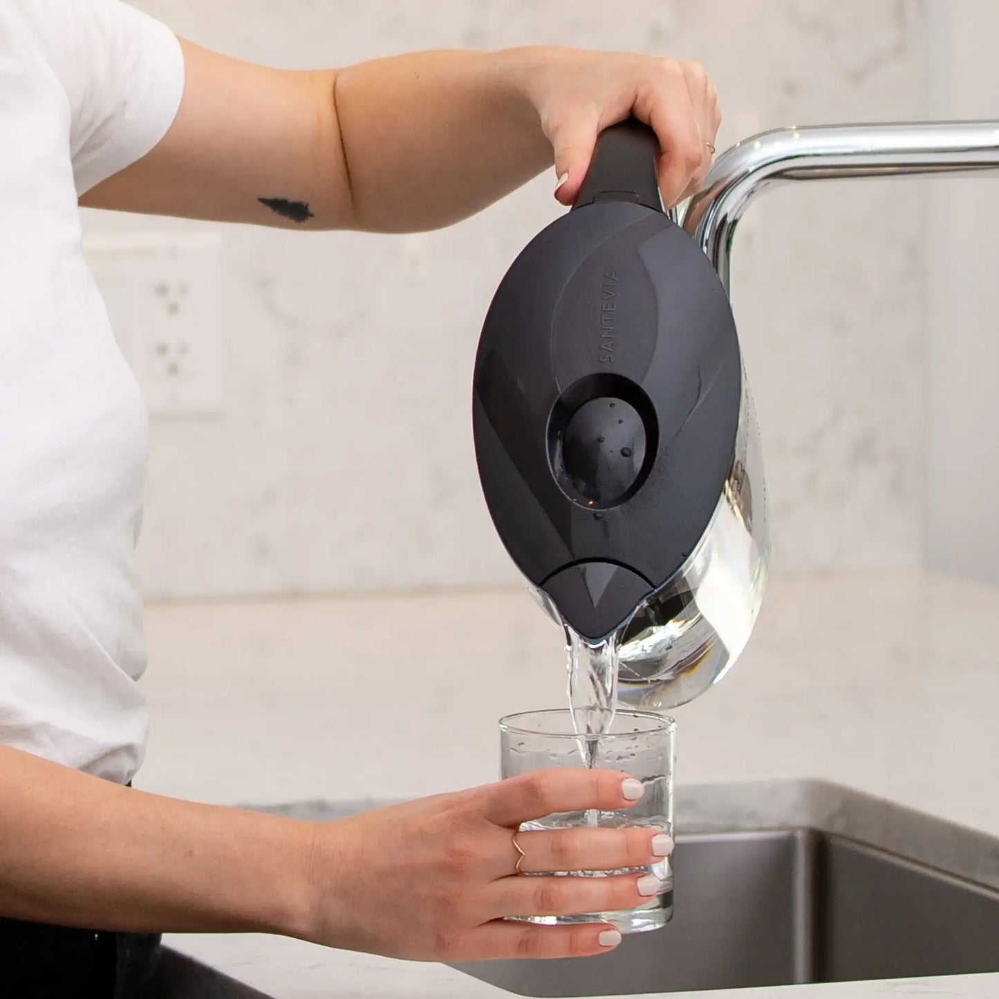 MINA Water Pitcher: White