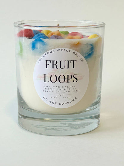 Fruit Loops Dessert Candle