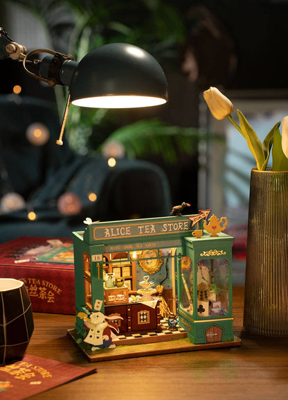 DIY Miniature House Kit: Alice's Tea Store