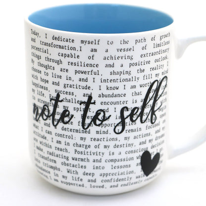 Note To Self, Positive Affirmations, Self care self love mug