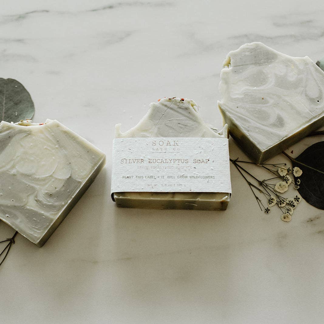 Silver Eucalyptus Soap Bar - Made In Canada