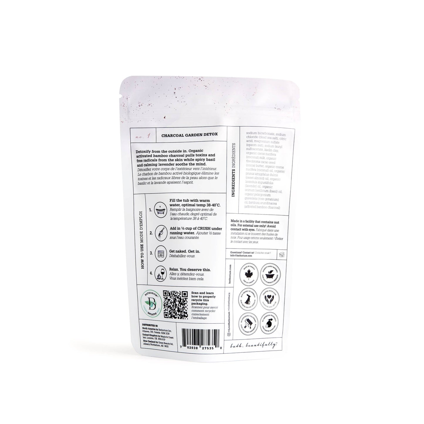Charcoal Garden Detox Crush Bath Soak 600g