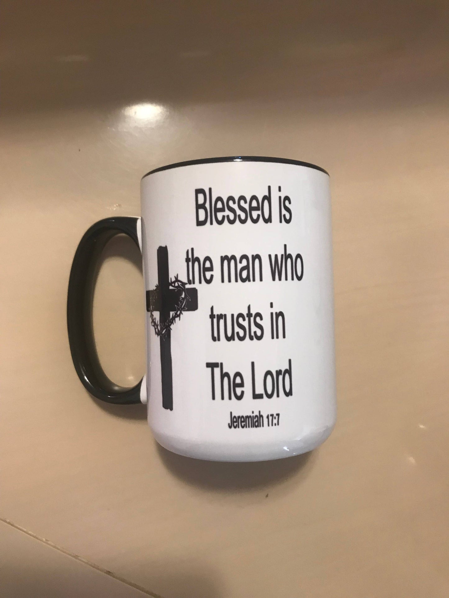 Blessed Is The Man Scripture Mug - Faith, Christian