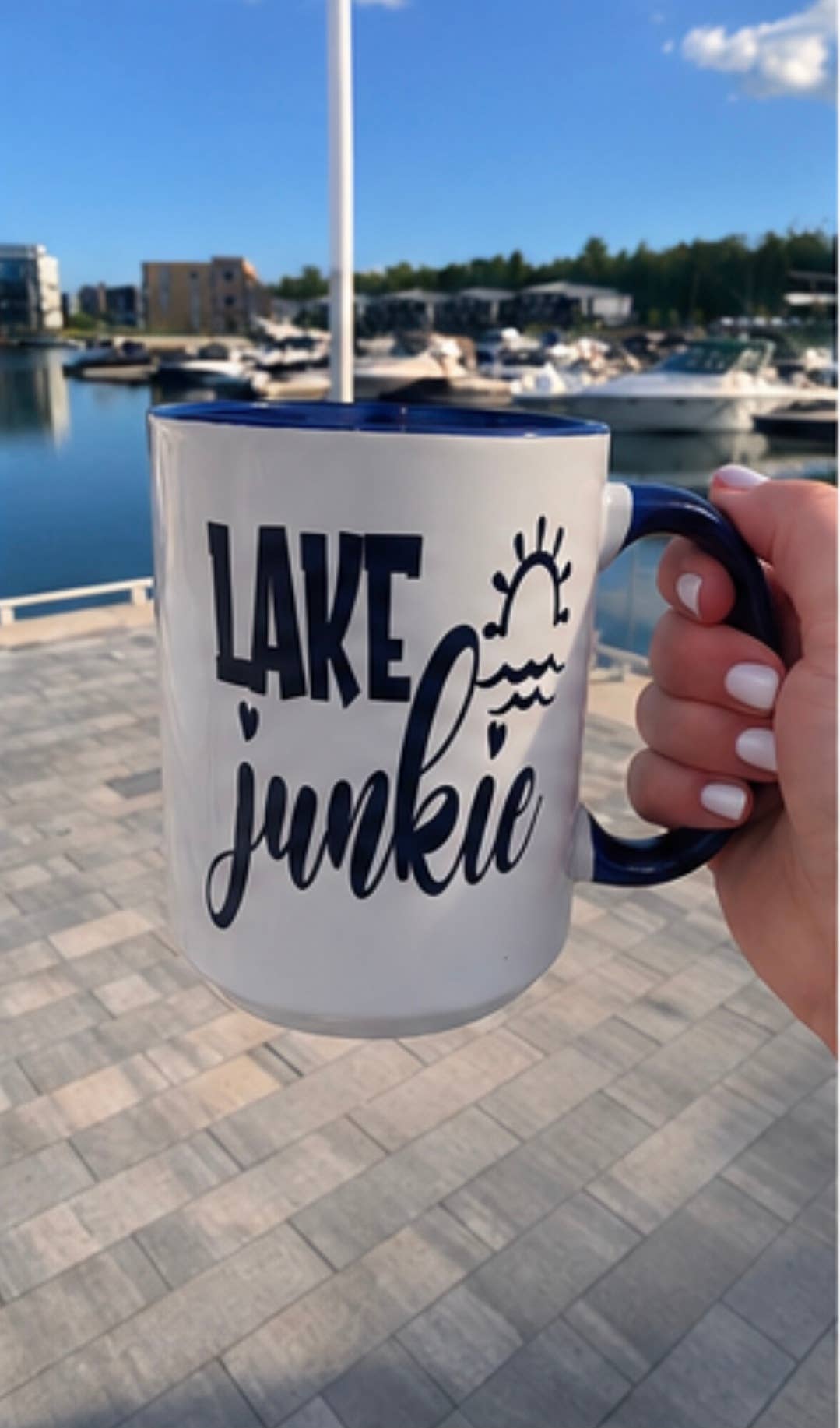 Lake Junkie 15oz Ceramic Mug - Nautical, Lake, Cottage