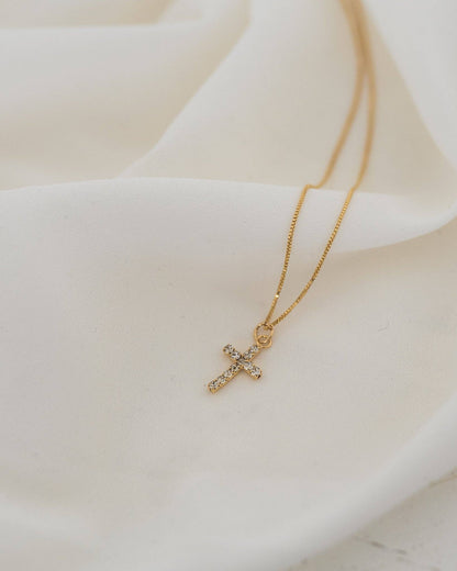 Diamond Cross Necklace: 16