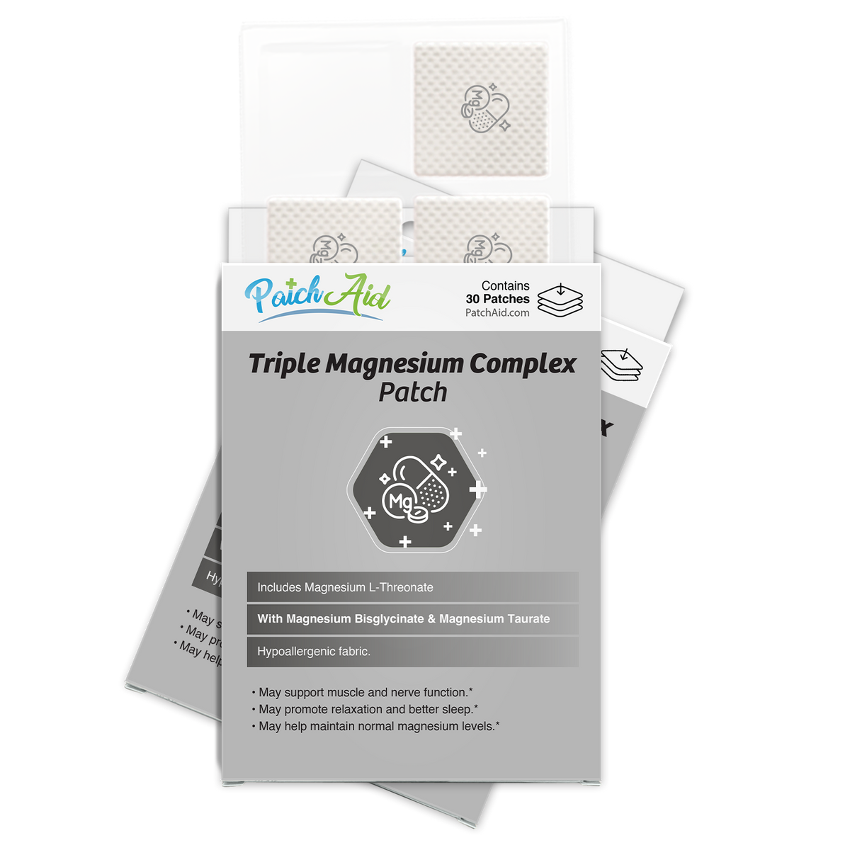 Triple Magnesium Complex Patch - Relaxation & Muscle Support: 1-Pack