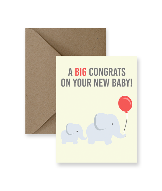 A Big Congrats On Your New Baby Greeting Card