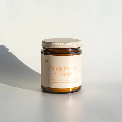 Sunlit Peach + Mango | Canadian Beeswax Candle