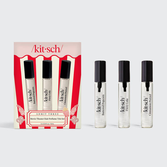 Movie Theater Hair Perfume Trio Set - Buttered Popcorn, Fizzy Cola, Cinnamon Pretzel