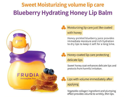 FRUIDA Hydrating Honey Lip Balm: Blueberry Hydrating