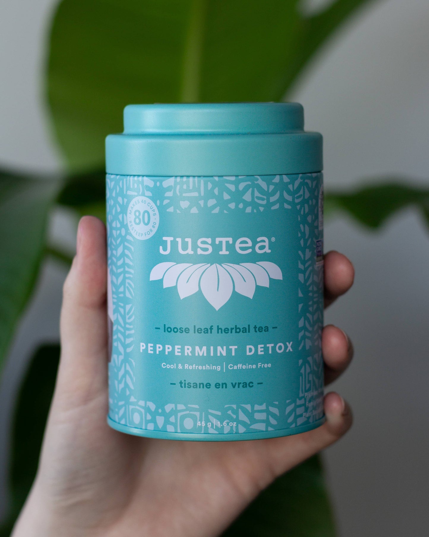 Peppermint Detox Tin & Spoon- Organic, Fair-Trade Herbal Tea