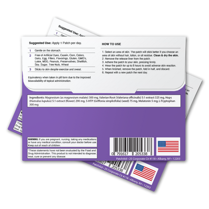 Sleep Aid Topical Vitamin Patch - Natural Sleep Support: One Patch