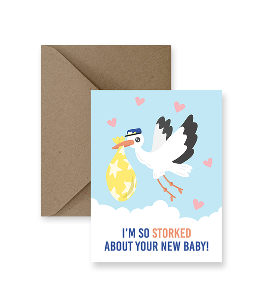So Storked Baby Card