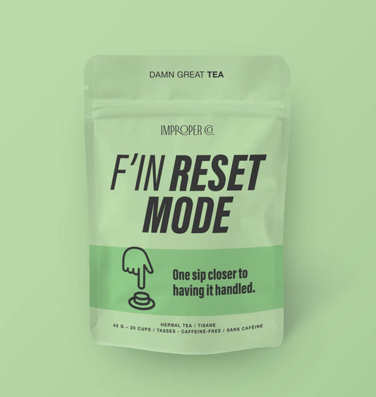 F'in Reset Mode Herbal tea, 20 Servings, Tea Blend