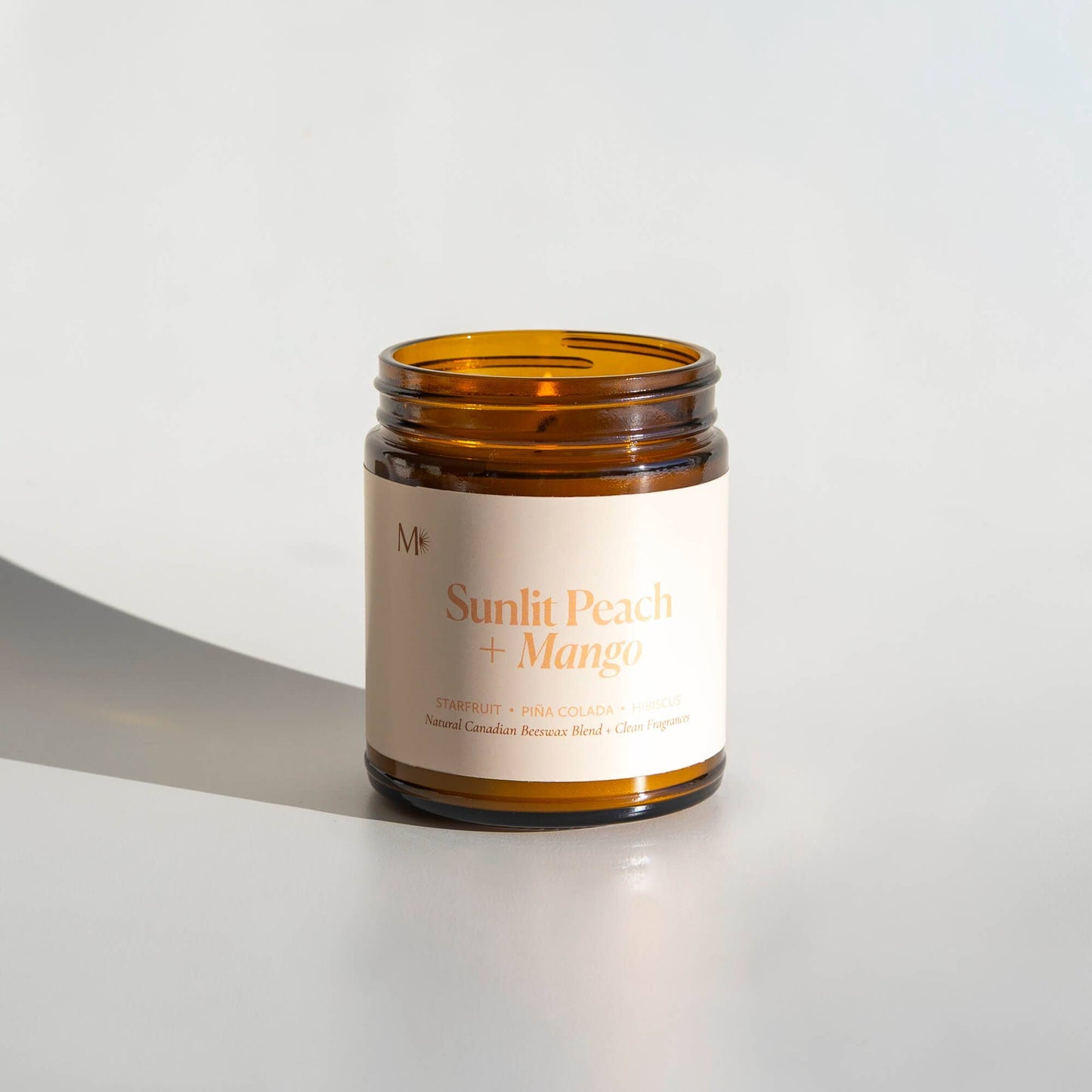 Sunlit Peach + Mango | Canadian Beeswax Candle