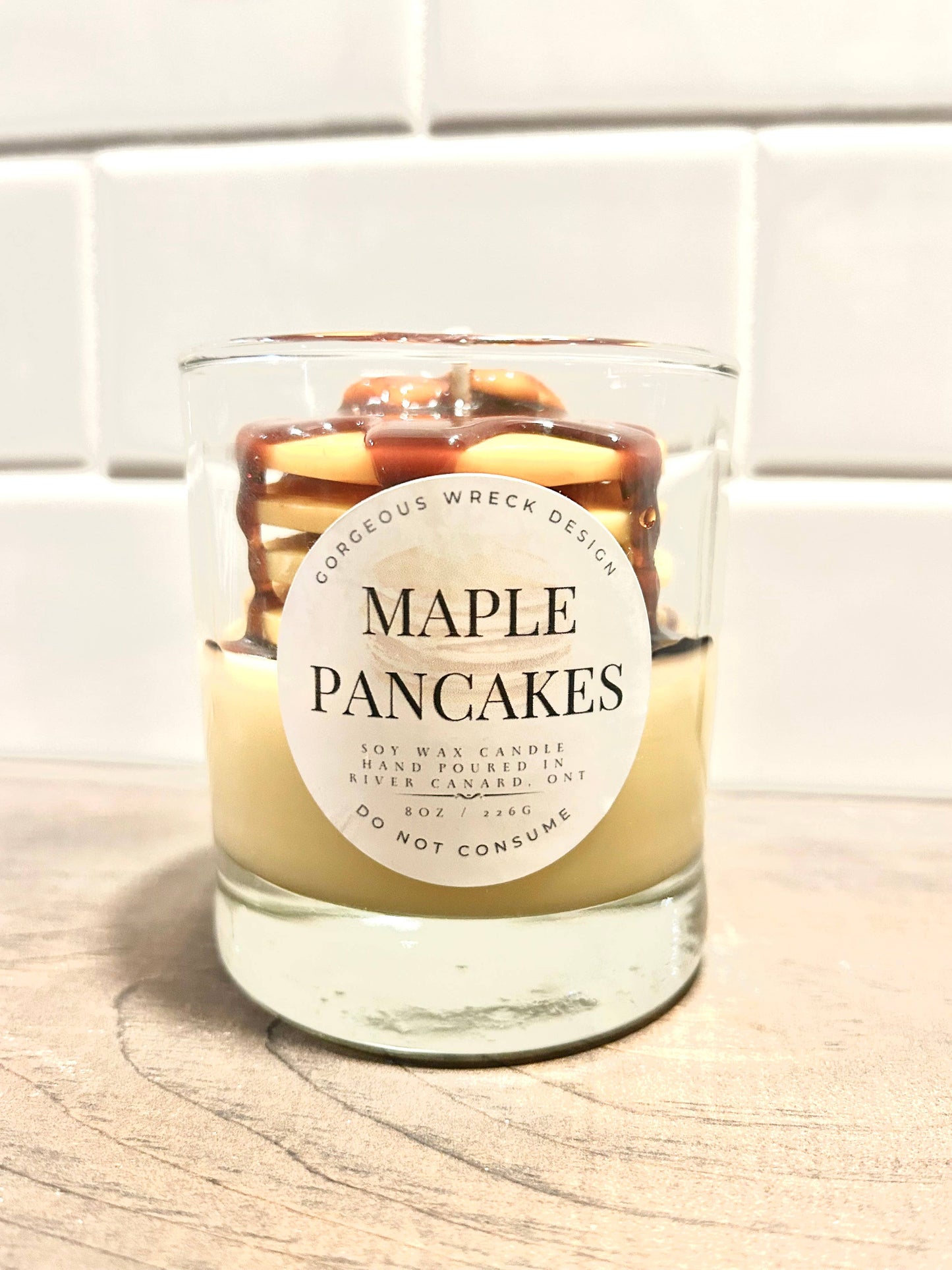 Maple Pancake Dessert Candle