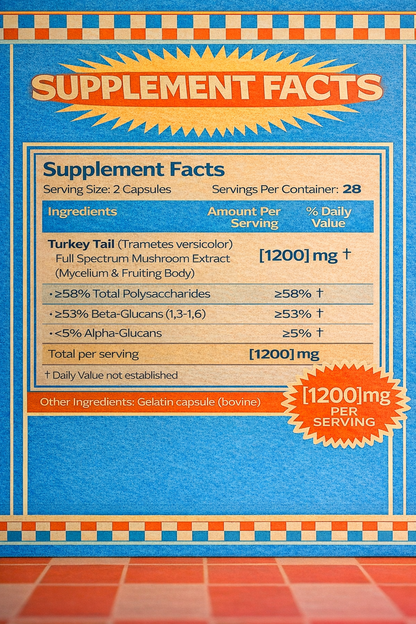Turkey Tail - Pre Biotic | Gut | Immunity