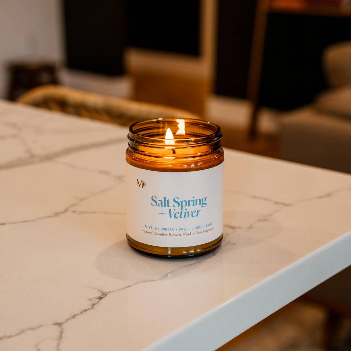 Salt Spring + Vetiver | Canadian Beeswax Candle