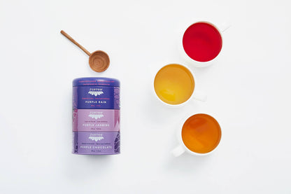 Purple Tea Trio Tin & Spoon - Organic, Fair-Trade Tea Gift