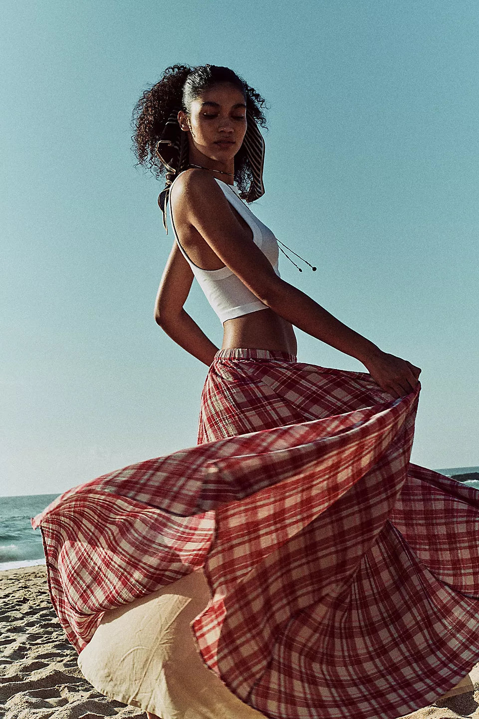 Ives Mid-Rise Pull on Maxi Skirt