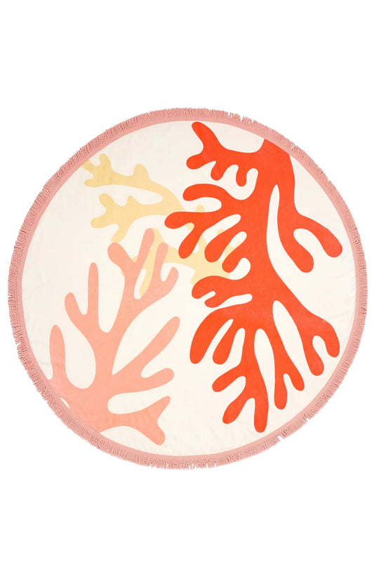 THE CORAL | Round Velour Towel