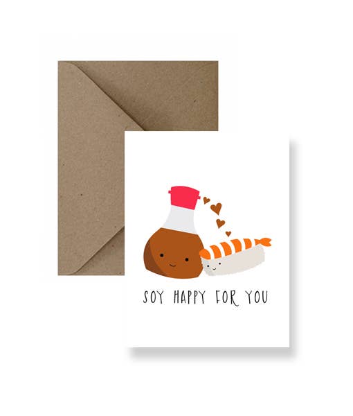 Soy Happy For You Congratulations and Wedding Card