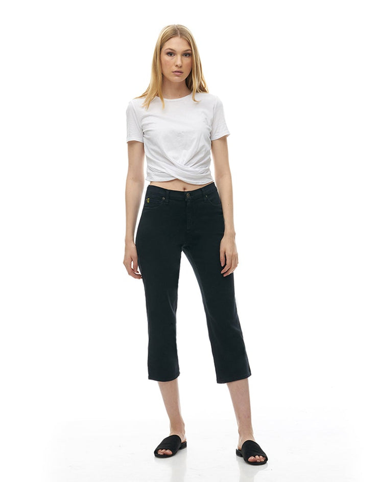 Chloe Crop Straight Jeans      Black