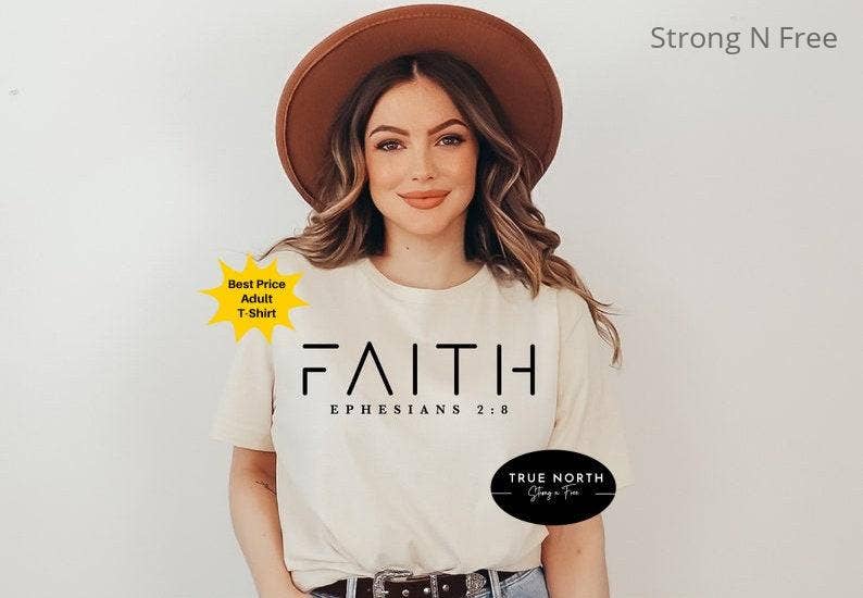 Faith T-shirt, Christian Shirt, Faith T Shirt, Vertical Cross, Faith Cross, Religious Shirt