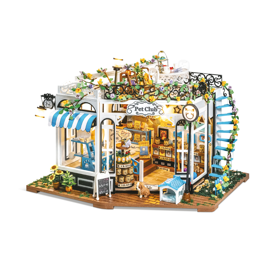 DIY Miniature House Kit: Pet Club