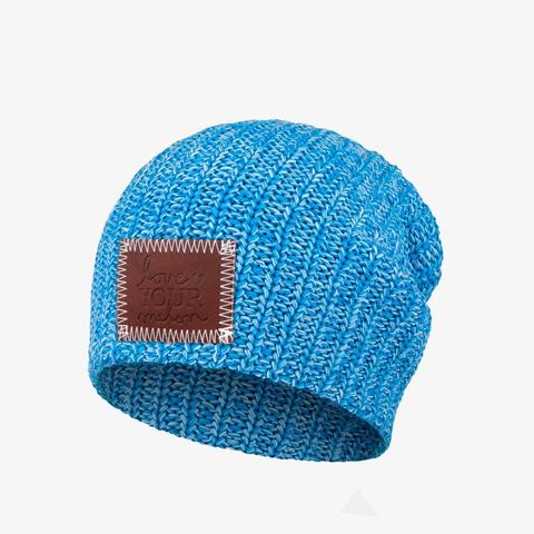 cool blue kids beanie