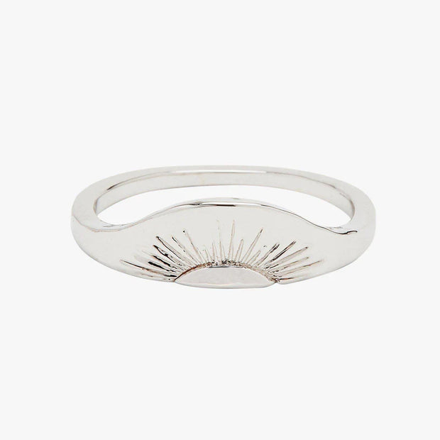 Rising Sun Ring - Silver - Size 6