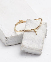 Metallic Bead Mini Key Bracelet