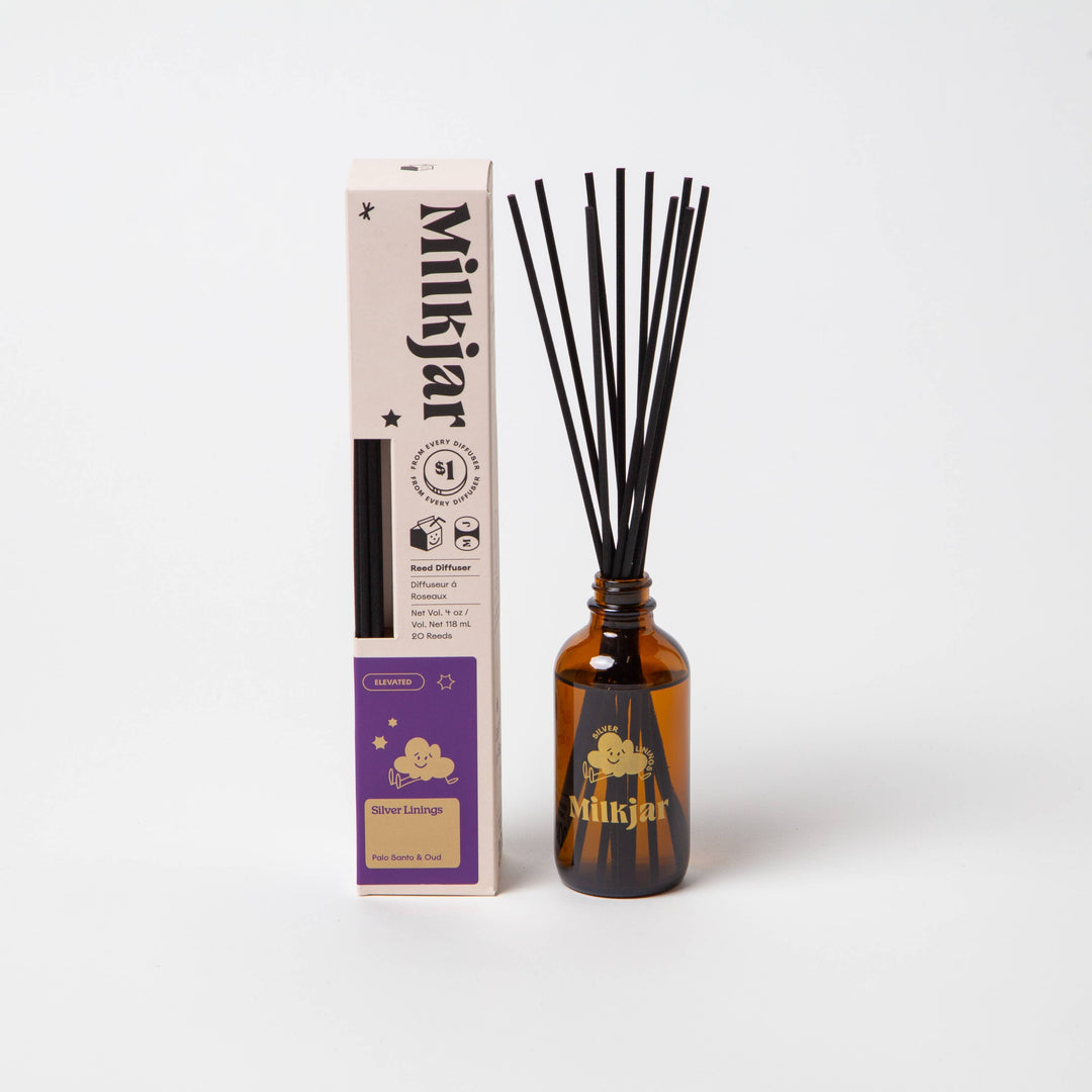 Silver Linings - Palo Santo & Oud 4 oz Reed Diffuser