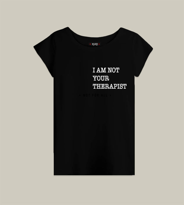 Black Tee Donna Not Your Therapist